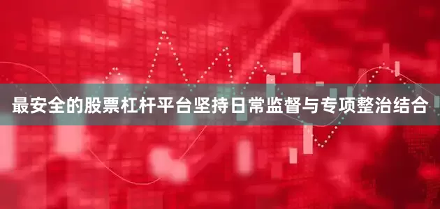 最安全的股票杠杆平台坚持日常监督与专项整治结合